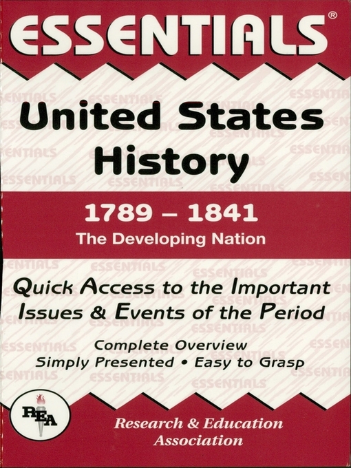 Title details for United States History: 1789 to 1841 Essentials by John F. Chilton - Wait list